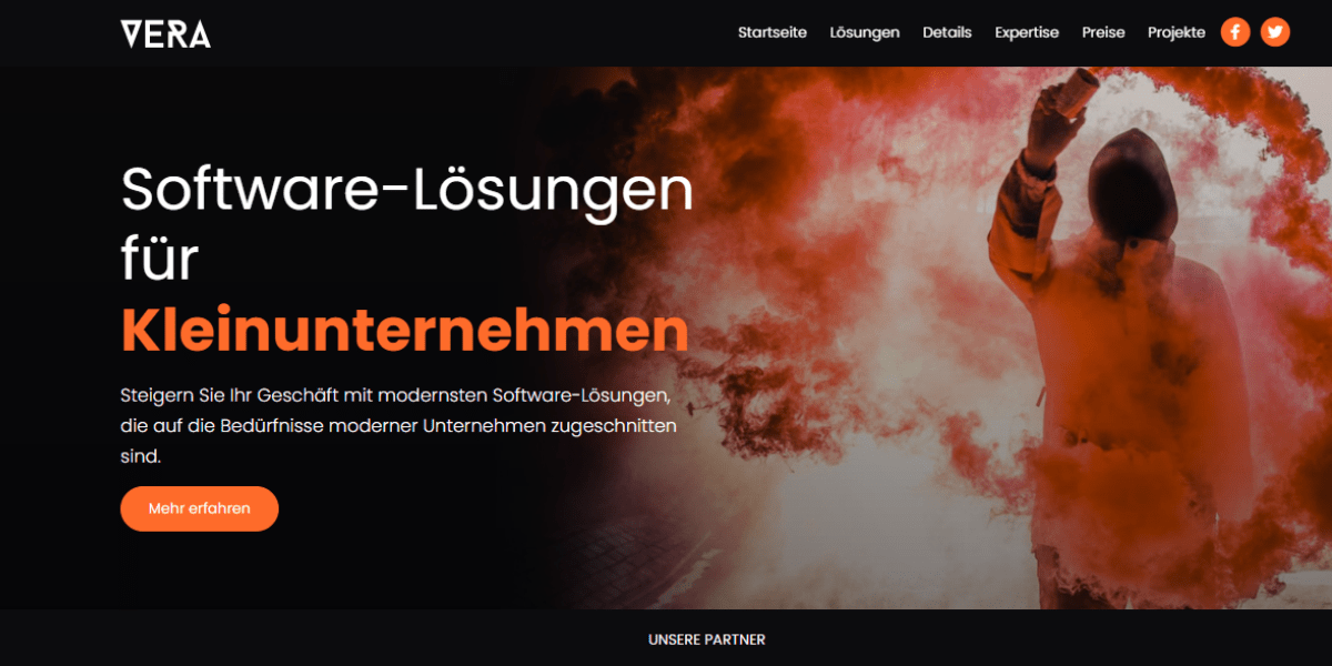 Vera Digitale Assistentin Website - Screenshot